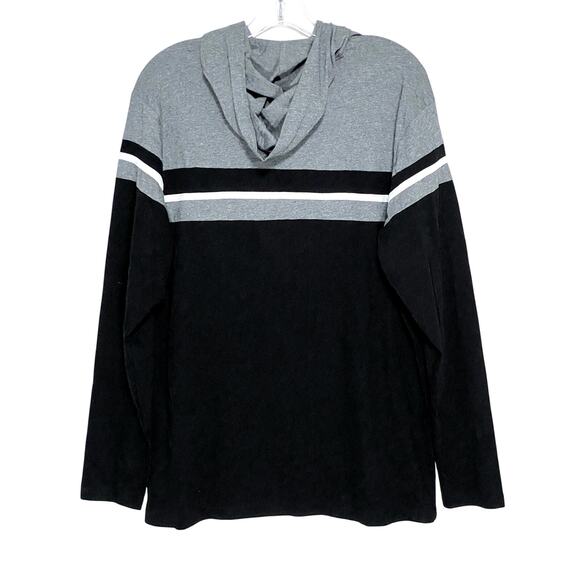 Scott James England Henley Pullover Sweater Hoodie Men L Colorblock Striped NWT - Picture 3 of 11